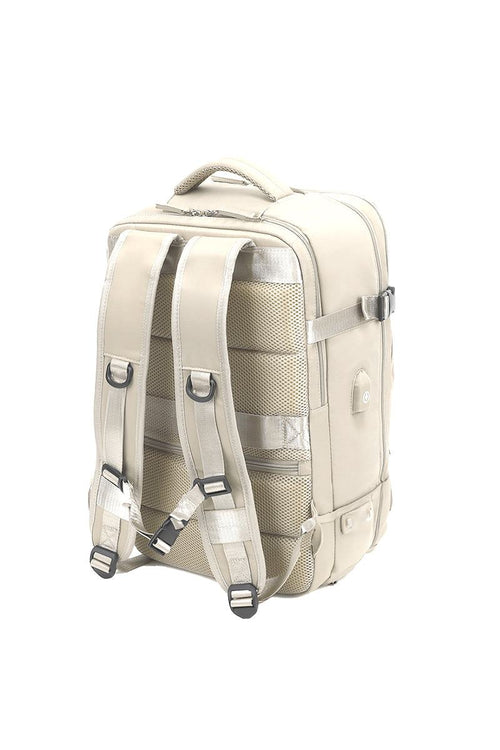 Chic Wanderlust Waterproof Backpack beige ergonomic padded straps travel backpack