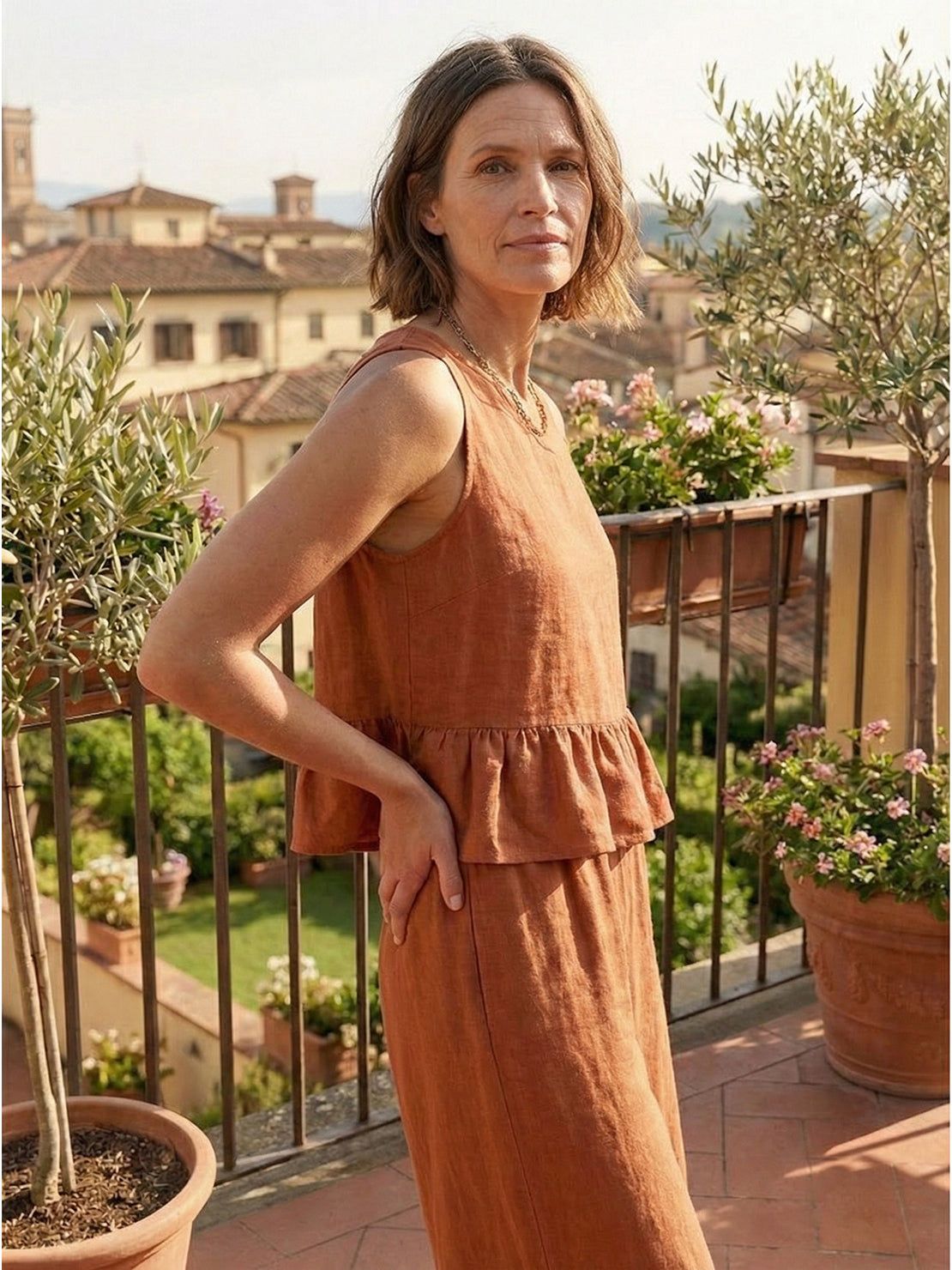 Lightweight Jetsetter Linen-Like Feel Set with breathable, wrinkle-resistant fabric for travel and comfort