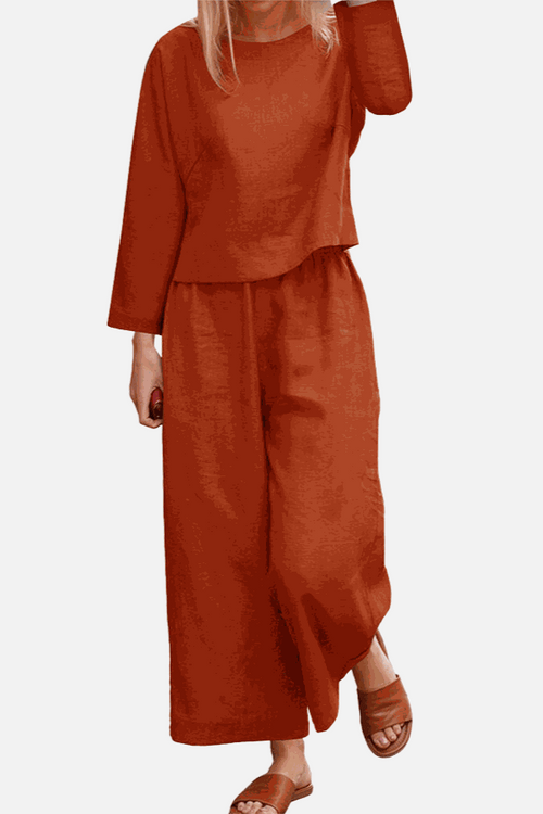 Loose Solid Color Two-Piece Set - Halloween Collection