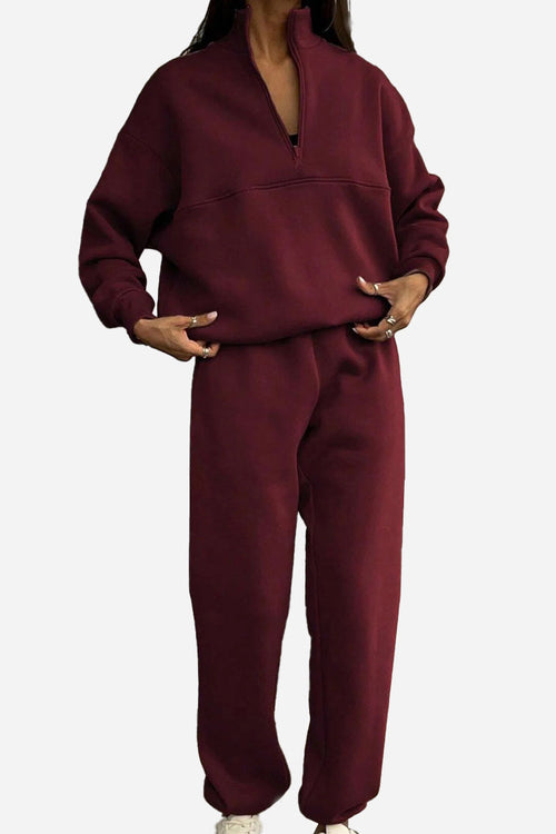 Athleisure at its Finest: Cotton-Blended Two-Piece Tracksuit