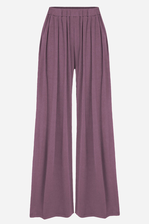 Stretchy Wide-Leg Pants