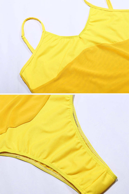 Mesh Tan-Through One Piece Swimsuit