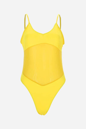 Mesh Tan-Through One Piece Swimsuit