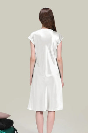 Mulberry Silk V-Neck Nightgown