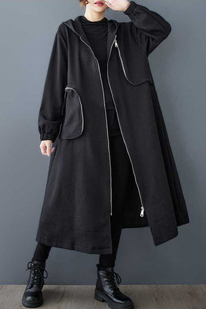 One Size Fits All ZipLine Oversized Long Coat