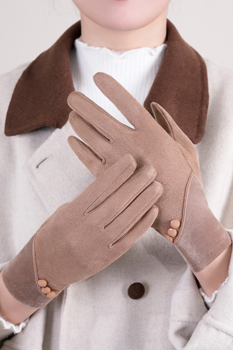 One Size SmartTouch Suede Gloves