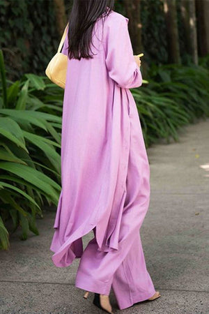 Relaxed Fit Shirt & Trouser Three-Piece Set