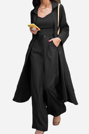 Relaxed Fit Shirt & Trouser Three-Piece Set