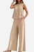 Sleeveless Wide Leg Pants Set