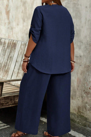 Wrinkle-Free Wide Leg & Top Set