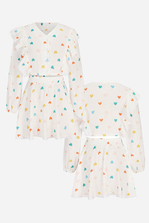 Sweet Countryside 100% Cotton Ruffled Two-Piece Set