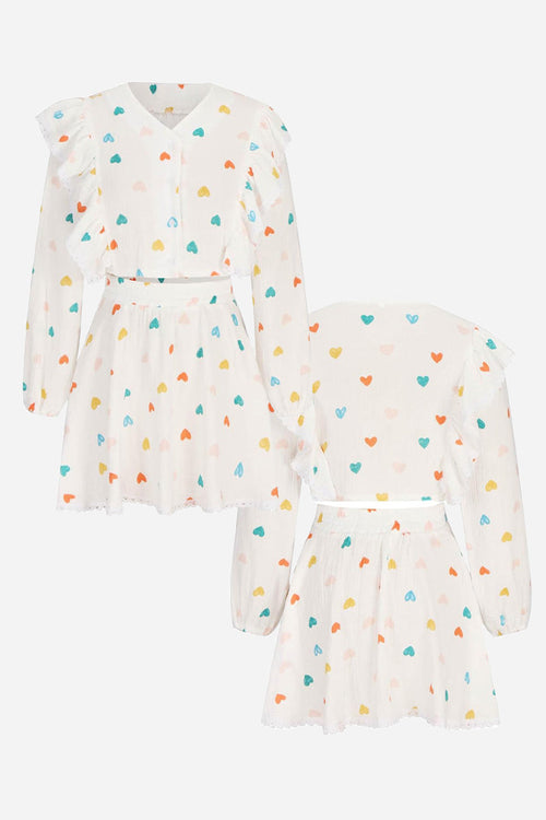 Sweet Countryside 100% Cotton Ruffled Two-Piece Set
