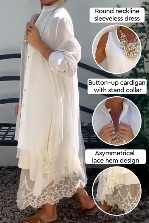 Villa Breeze Dress and Cardigan Set