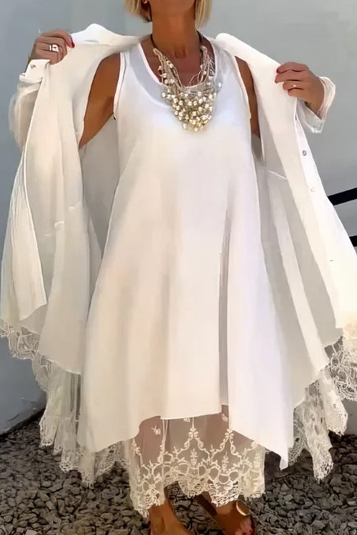 Villa Breeze Dress and Cardigan Set