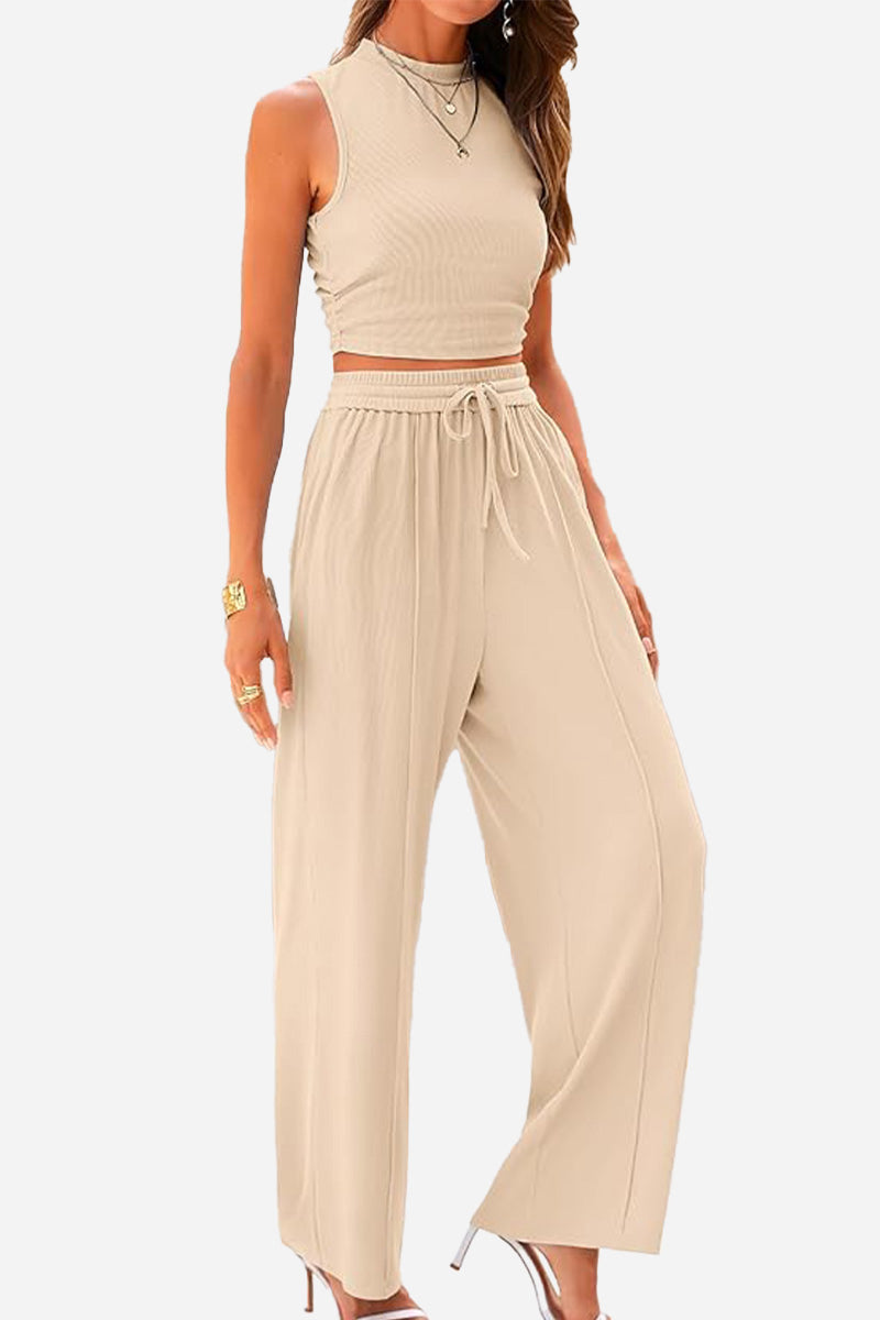 Stroll & Hangout Ribbed Knit Two-Piece Set