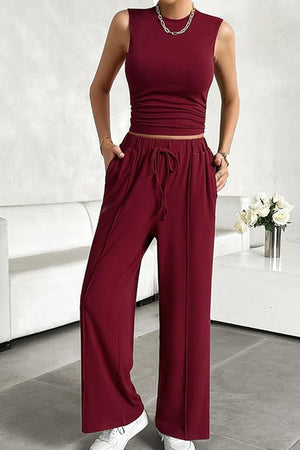 Stroll & Hangout Ribbed Knit Two-Piece Set