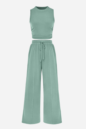 Stroll & Hangout Ribbed Knit Two-Piece Set