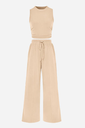 Stroll & Hangout Ribbed Knit Two-Piece Set