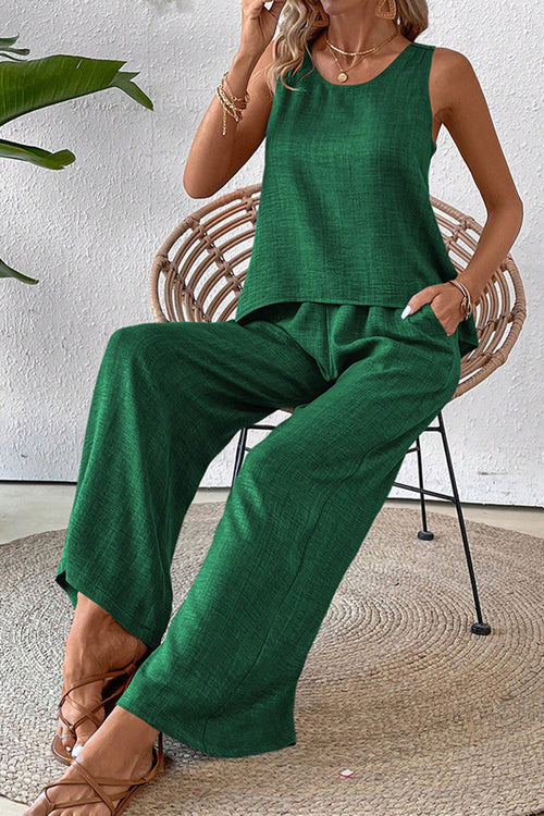 Dreamcatcher Crochet-Back Two-Piece Set