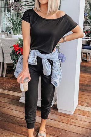 Moonlit Rome Off-Shoulder Jumpsuit