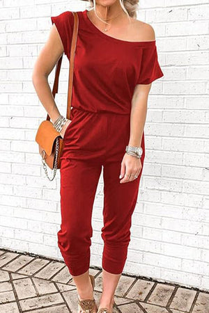 Moonlit Rome Off-Shoulder Jumpsuit