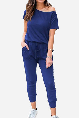 Moonlit Rome Off-Shoulder Jumpsuit