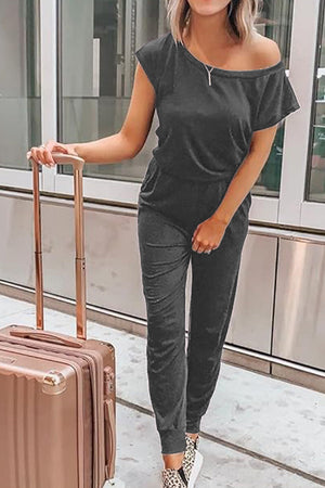 Moonlit Rome Off-Shoulder Jumpsuit