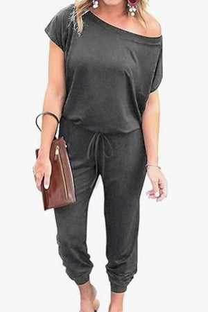 Moonlit Rome Off-Shoulder Jumpsuit