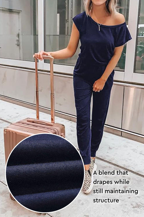 Moonlit Rome Off-Shoulder Jumpsuit