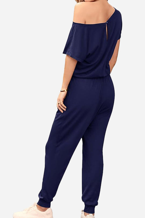 Moonlit Rome Off-Shoulder Jumpsuit