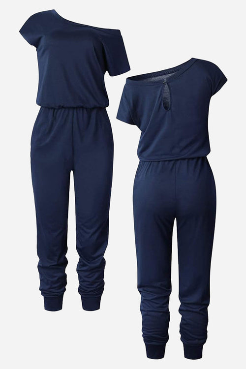 Moonlit Rome Off-Shoulder Jumpsuit