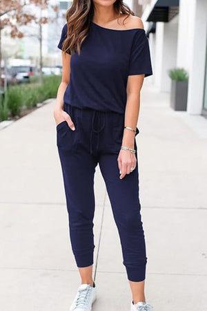 Moonlit Rome Off-Shoulder Jumpsuit