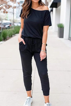 Moonlit Rome Off-Shoulder Jumpsuit