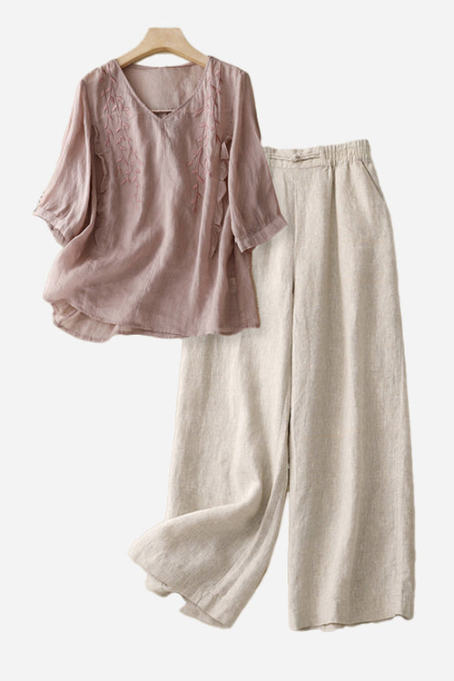 100% Cotton Linen Golden Hour Set