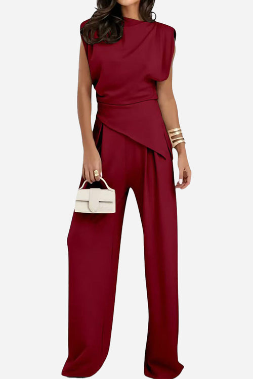 Manhattan Lines Draped Two-Piece Set