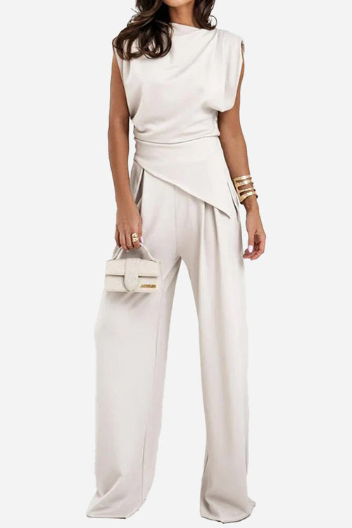 Manhattan Lines Draped Two-Piece Set