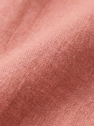 100% linen two-way button blouse with Peter Pan collar and cap sleeves