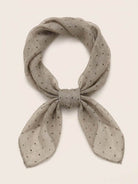 Lightweight 100% linen neck scarf with timeless checkered pattern and triangular design