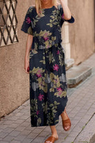 Breezy Meadow Two-Piece Set with soft-tailored top and wide-leg trousers in lightweight polyester fabric