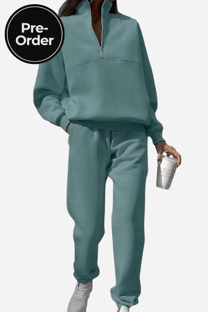 Athleisure at its Finest: Cotton-Blended Two-Piece Tracksuit