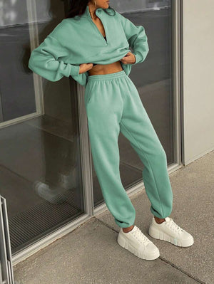 Athleisure at its Finest: Cotton-Blended Two-Piece Tracksuit