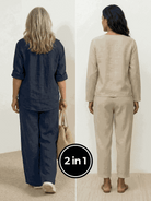Casual Chic Duo breathable natural fabric two-piece sets for women in relaxed fit