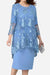 Elegant Lace Embroidered Two-Piece Evening Dress