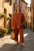 Everyday Fashion loose-fit two-piece matching set with relaxed fit and casual style