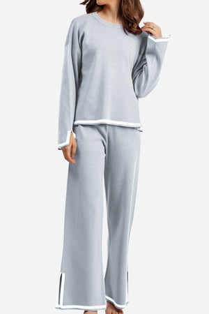 Long Sleeved Relaxed Fit Lounge Two-Piece Set