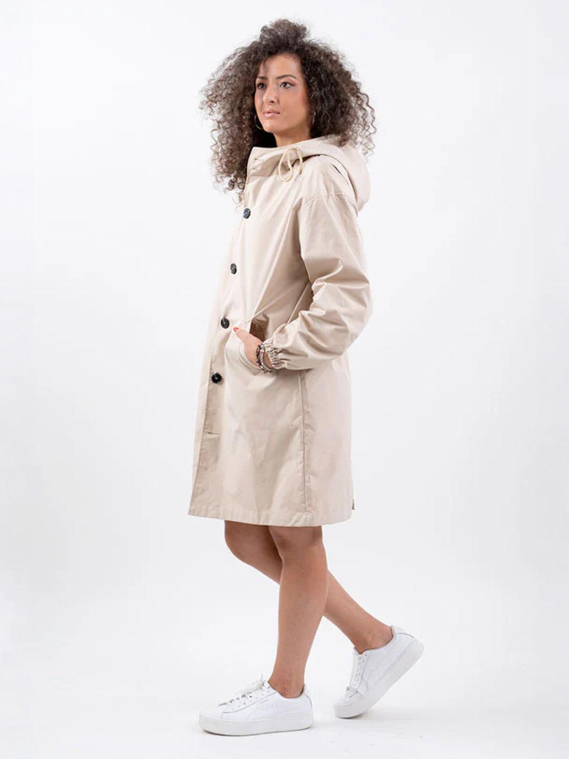 Water-Resistant Oversized Hooded Windbreaker Rain Jacket for outdoor activities